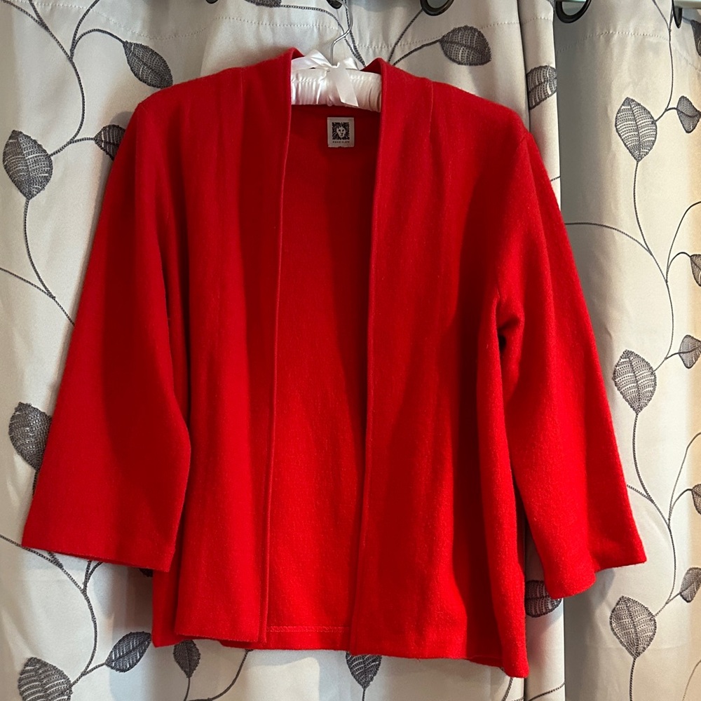 Vibrant Orange/Red  Open Front Jacket